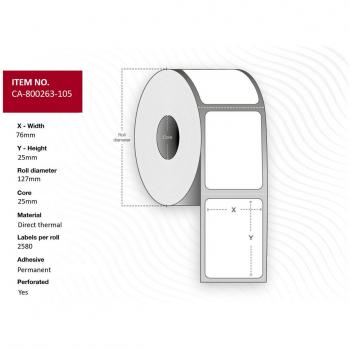 Rotolo Etichette Capture 76x25mm 25mm Nucleo