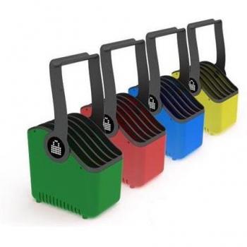 LocknCharge 5 Slot 13 inch Large Plastic Device Basket (Set of 4) Blue