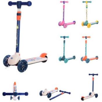 Lorelli Cityroller Kinderroller Tamtam 3 Räder, höhenverstellbar, Leuchträder, Fußbremse