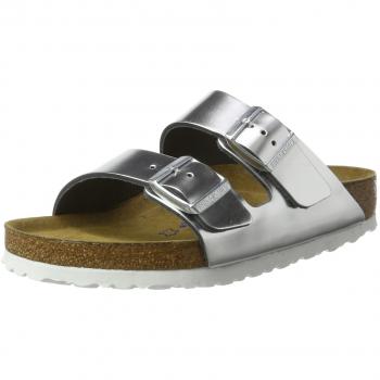 Calzado hombre Sandalias Birkenstock Arizona con Plantilla Suave Plateadas