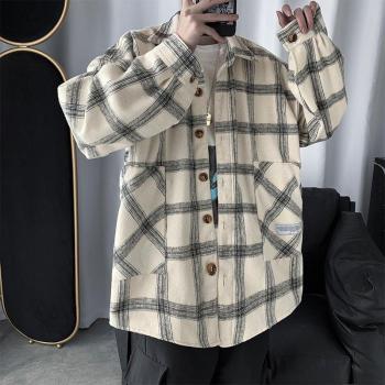 Men's Retro Autumn Wool Long-Sleeve Casual Shirt