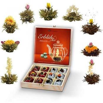 Coffret Fleurs de Thé Creano en Boîte en Bois