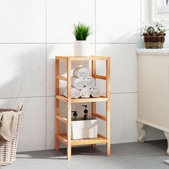 VidaXL Freestanding Bathroom Shelf - Solid Walnut Wood 35.5x35.5x79 cm