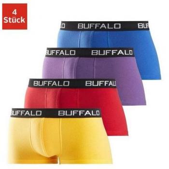 Buffalo Hipster Packung 4 Stück knappe Boxershorts mit Kontrastbund