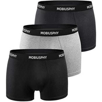 Retro Boxer Shorts für Männer – 3 Stück in Dunkelgrau