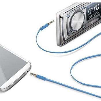 Celly LINEIN35LB cable de audio - cables de audio (3.5mm, 3.5mm, Masculino) Azul