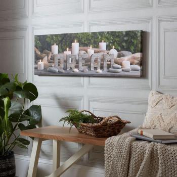 Art For The Home - Dream Kerzen LED Leinwandbilder 30x90cm