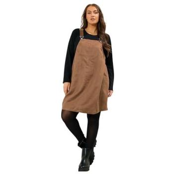 Robe de Pinafore à Courbe Marron