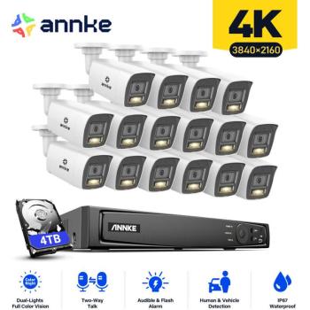ANNKE 16CH PoE Video Security System con 8MP Camera e Audio Bidirezionale
