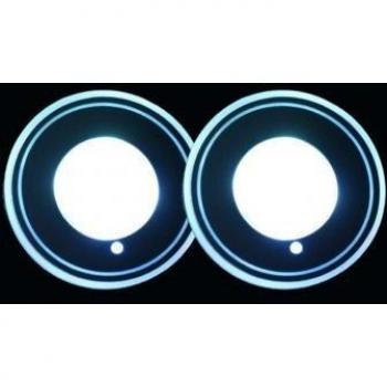 RGB Color Changing Car Cup Coasters - 2Pcs USB Rechargeable Luminous Holders