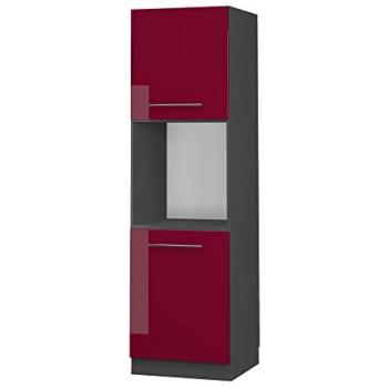 Vicco Herdumbauschrank Fame-Line Bordeaux Hochglanz 60 cm