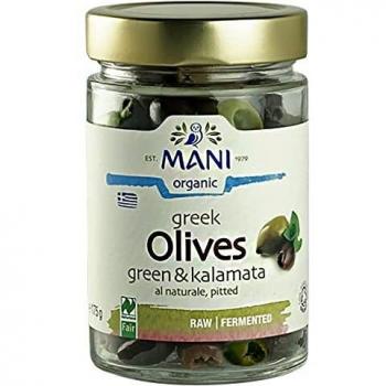 Organic Green & Kalamata Pitted Olives - vacuum preserved