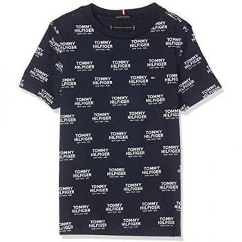 Camiseta Tommy Hilfiger All Over Print, Azul para Niños