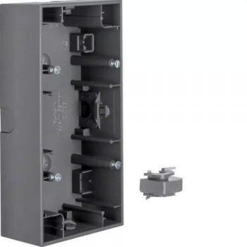 Berker K1 Anthracite Horizontal Surface Mounted Housing 2-Gang 10527006