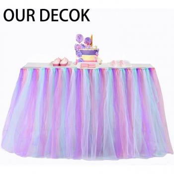 Tul Elegante Faldas de Mesa