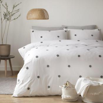 Dot Garden White & Slate Duvet Set