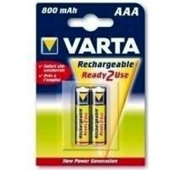 Pilas Recargables Varta AAA 800mAh 2UD 1,2V