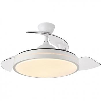 Yoevu ventilador techo eos dc 72w 6120lm blanco 3 aspas desplegables 32x47x50 107 diámetro control remoto temporizador