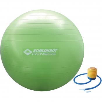 Schildkröt Fitness Gymnastikball, 75 cm, mit Ballpumpe, phthalatfrei, schwere Anti Burst Qualität bis 120kg, Grün