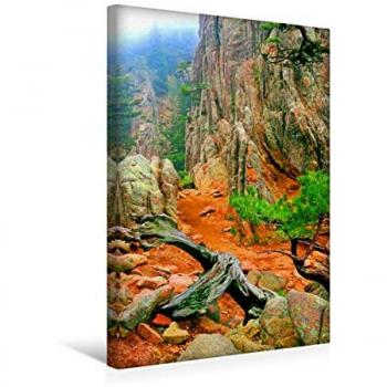 CALVENDO Textile Leinwand 30x45 cm, Hochformat, „Korsika: Bavella Trail“