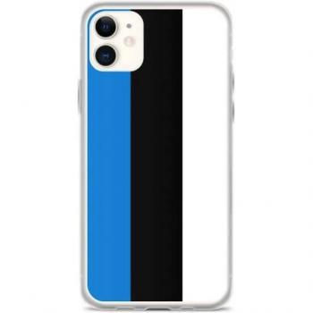 Silicone Shield iPhone 11 Case with Estonian Flag Pattern