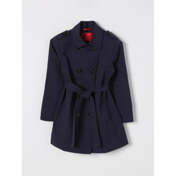 Trench Max & Co Bambina Blu Cotone Tecnico