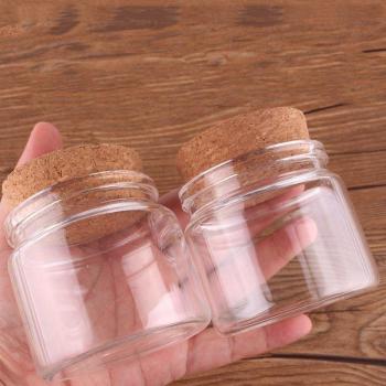 12pcs 120ml Clear Glass Bottles with Cork Stopper for Food Storage