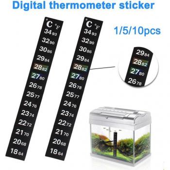 Thermomètre adhésif pour réservoir de poissons | Affichage de la température en degrés Celsius et Fahrenheit