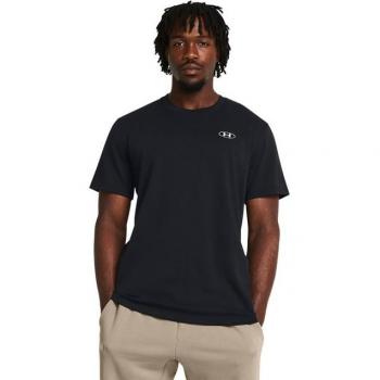 Camiseta Under Armour de Manga Corta con Parche en el Pecho - Negra