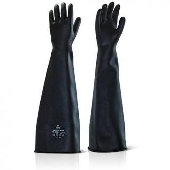 Ansell Black Latex Rubber Gloves Pair Size 9.5-10 NWT3444-10
