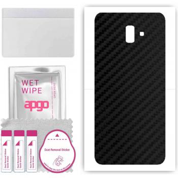 Sticker Protector Apgo para Samsung Galaxy J6 Plus - Diseño Carbono