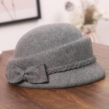 Gorro Francés de Fieltro Floral y Lana para Mujer