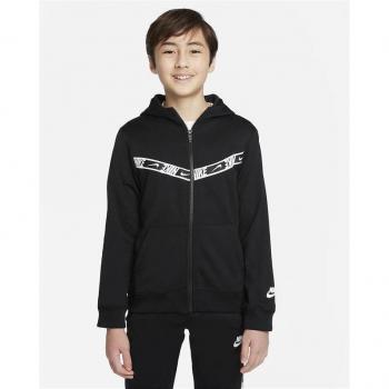 Sudadera Nike Sportswear Repeat con cremallera para chicos negra - M