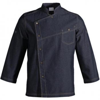 Elegante Kochjacke aus dünnem Denim für die Gastronomie