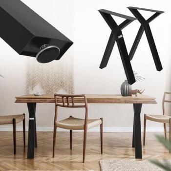 Patas de mesa en acero negro 50x72 cm