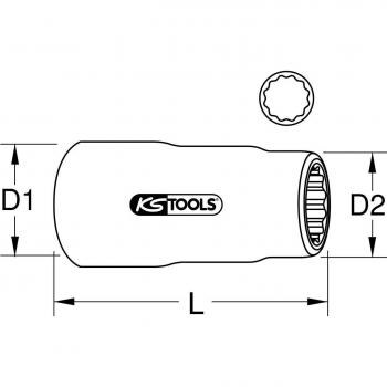 Douille isolée 3/8' 18 mm