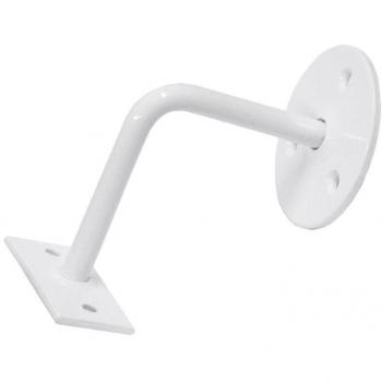Staffa corrimano EDM 3 viti acciaio bianco