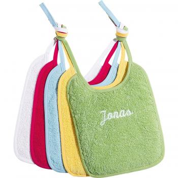 Erwin Müller Baby-Lätzchen, Kinder-Lätzchen 2er-Pack Rosé Frottier Größe 30x24 cm - 100% Baumwolle, zum Binden