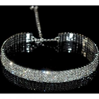 Elastisches Kristall-Halsband im gotischen Stil, edler Damen-Choker