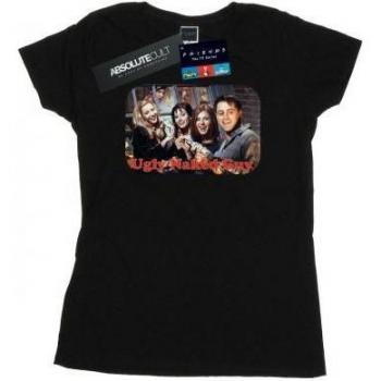 Friends Women's Cotton T-Shirt Ugly Naked Guy Black