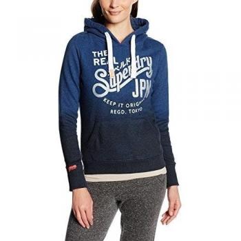 Superdry Keep It Entry Hood - Sudadera con capucha, color azul