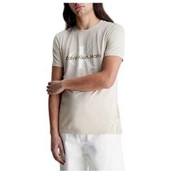 T‑shirt Calvin Klein Uomo beige monologo primaverile S