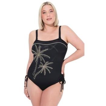 Komfortabler Multi-Badeanzug für große Größen, Damen, schwarz, Größe: 50, Ulla Popken