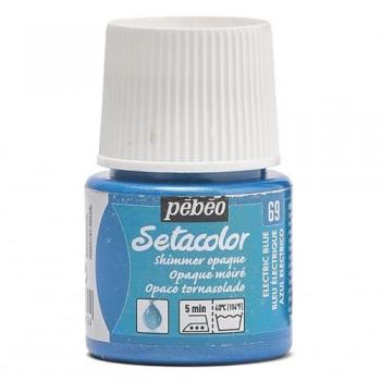 Peinture textile opaque moiré bleu électrique 45ml Pébéo Setacolor