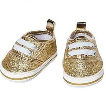 Heless Scarpe Eleganti Glitterate per Bambole - Colore Oro - Taglia 38-45 cm - Effetto Wow