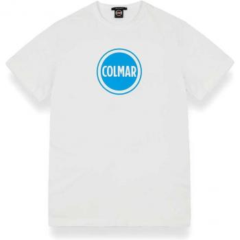 Colmar Tee en coton blanc à logo, manches courtes – XL