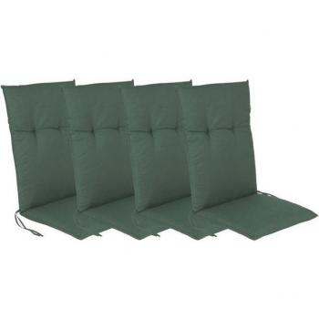 Buri 4‑faches grünes Polster‑Auflage‑Set für Sessel & Stühle (4 Stück)