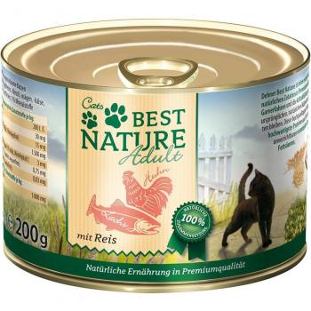Lot Best Nature Adult 12 x 200 g - saumon, poulet, riz