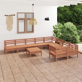 0-tlg. Garten-lounge-set Honigbraun Massivholz Kiefer