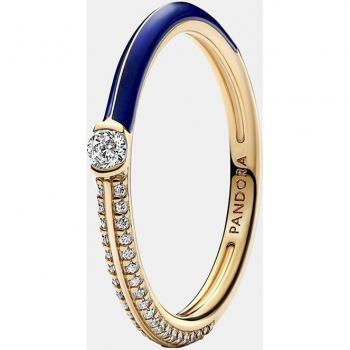 Anillo Dual Azul y Pavé Shine de Pandora ME